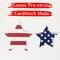 Patriotic Star Garland Banner for 4th of July Decorations, Red White Blue Stars Bunting